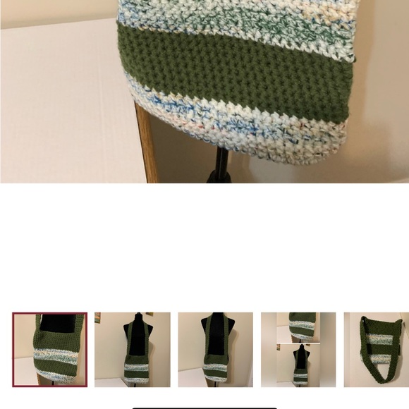 Crossbody Bag Multicolor Handmade Crochet - Picture 7 of 16
